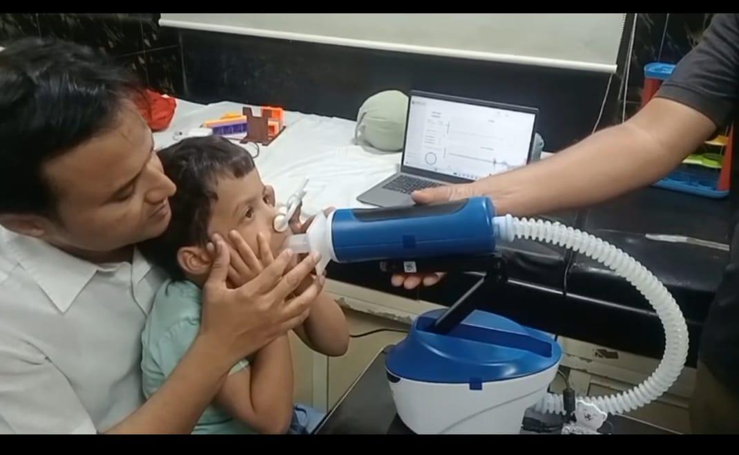 Impulse Oscillometry in 4 year old child